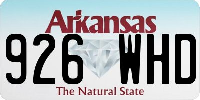 AR license plate 926WHD