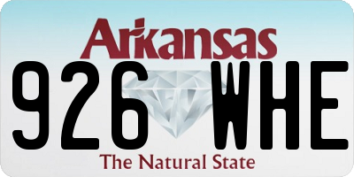 AR license plate 926WHE