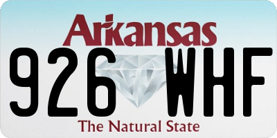 AR license plate 926WHF