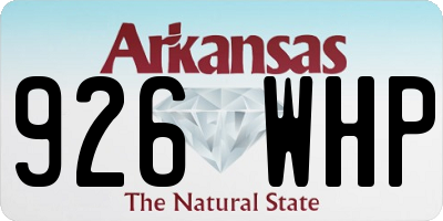 AR license plate 926WHP