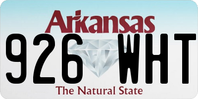 AR license plate 926WHT