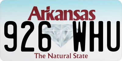AR license plate 926WHU