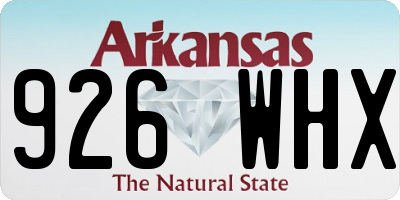 AR license plate 926WHX