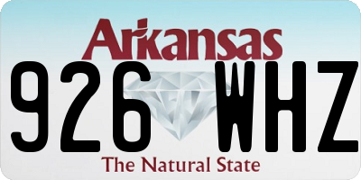 AR license plate 926WHZ