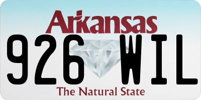 AR license plate 926WIL