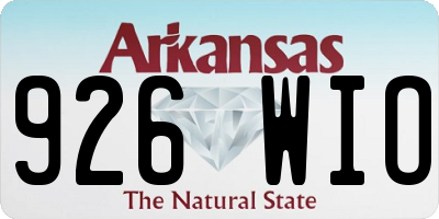 AR license plate 926WIO