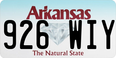 AR license plate 926WIY
