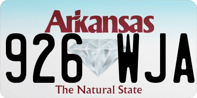 AR license plate 926WJA