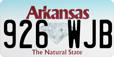 AR license plate 926WJB