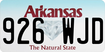 AR license plate 926WJD