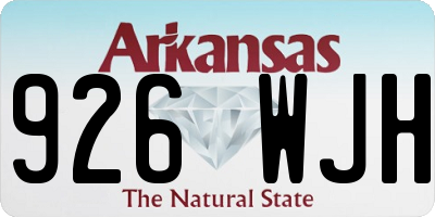 AR license plate 926WJH