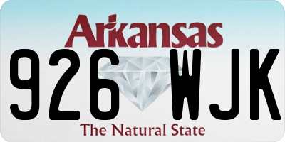 AR license plate 926WJK