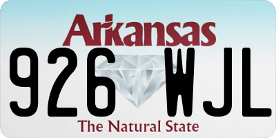 AR license plate 926WJL