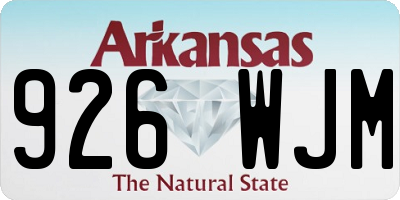AR license plate 926WJM
