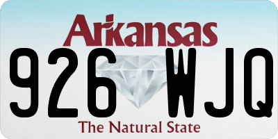 AR license plate 926WJQ