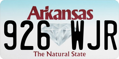 AR license plate 926WJR