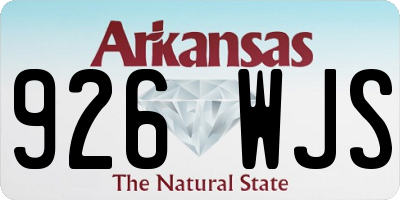 AR license plate 926WJS