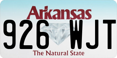 AR license plate 926WJT