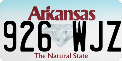 AR license plate 926WJZ