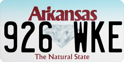 AR license plate 926WKE