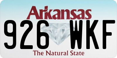 AR license plate 926WKF