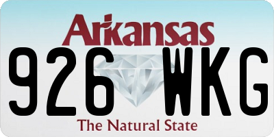 AR license plate 926WKG