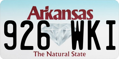 AR license plate 926WKI