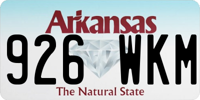 AR license plate 926WKM