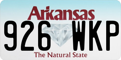 AR license plate 926WKP