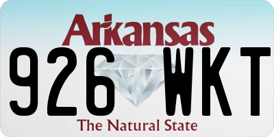 AR license plate 926WKT
