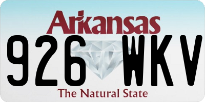 AR license plate 926WKV