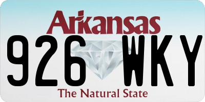 AR license plate 926WKY
