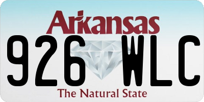 AR license plate 926WLC