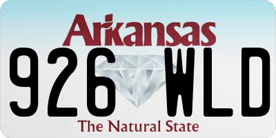 AR license plate 926WLD