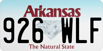 AR license plate 926WLF