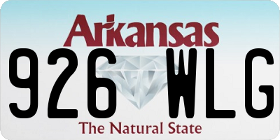 AR license plate 926WLG