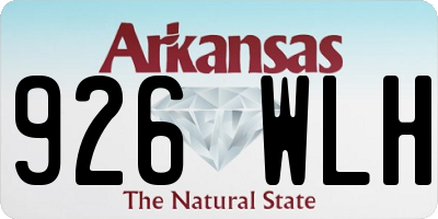 AR license plate 926WLH