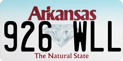 AR license plate 926WLL