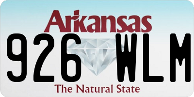 AR license plate 926WLM