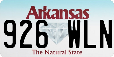 AR license plate 926WLN