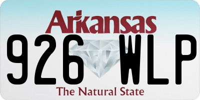 AR license plate 926WLP