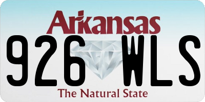 AR license plate 926WLS