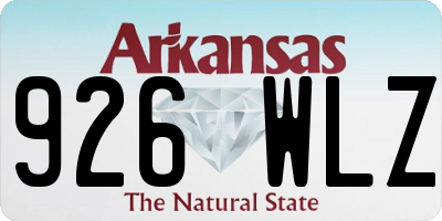 AR license plate 926WLZ