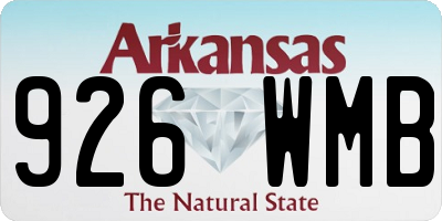 AR license plate 926WMB