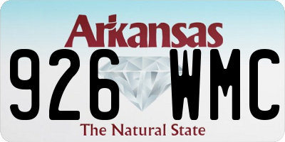 AR license plate 926WMC
