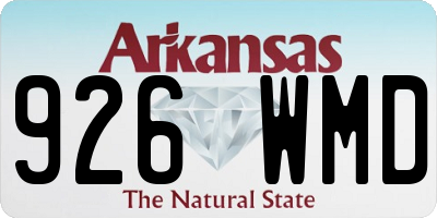 AR license plate 926WMD