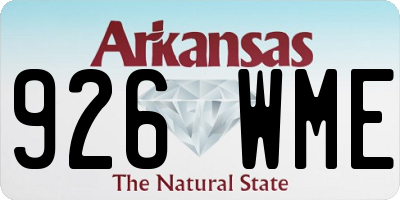 AR license plate 926WME