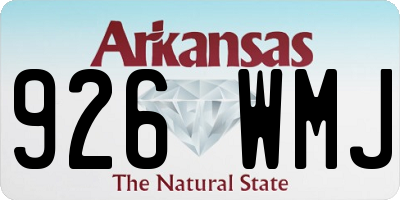 AR license plate 926WMJ
