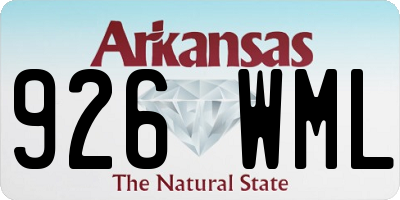 AR license plate 926WML