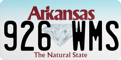 AR license plate 926WMS